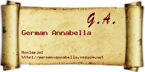 German Annabella névjegykártya