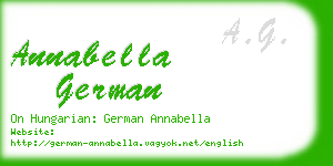 annabella german business card